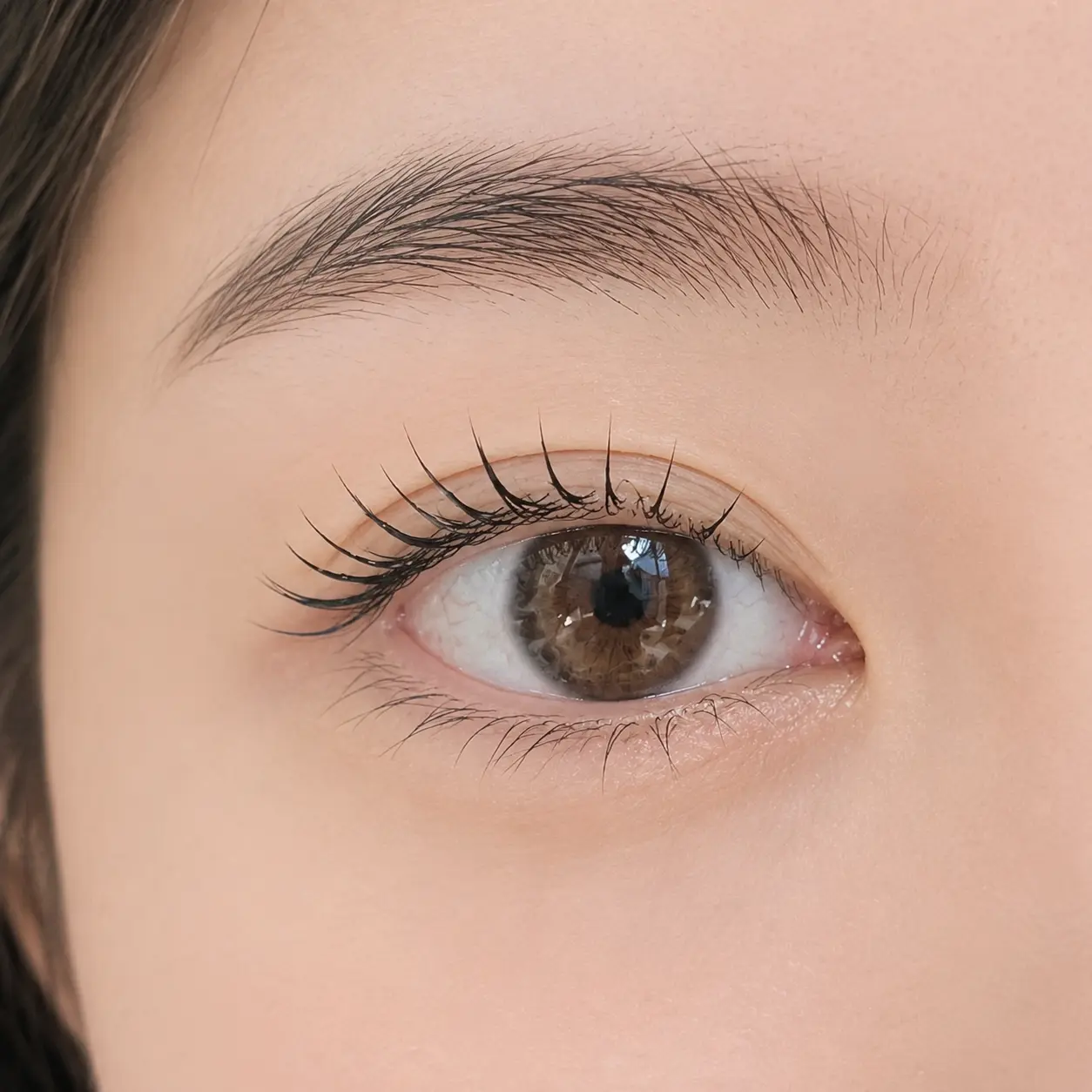 일산 속눈썹 케라틴케어펌 클로즈업 — 유래쉬